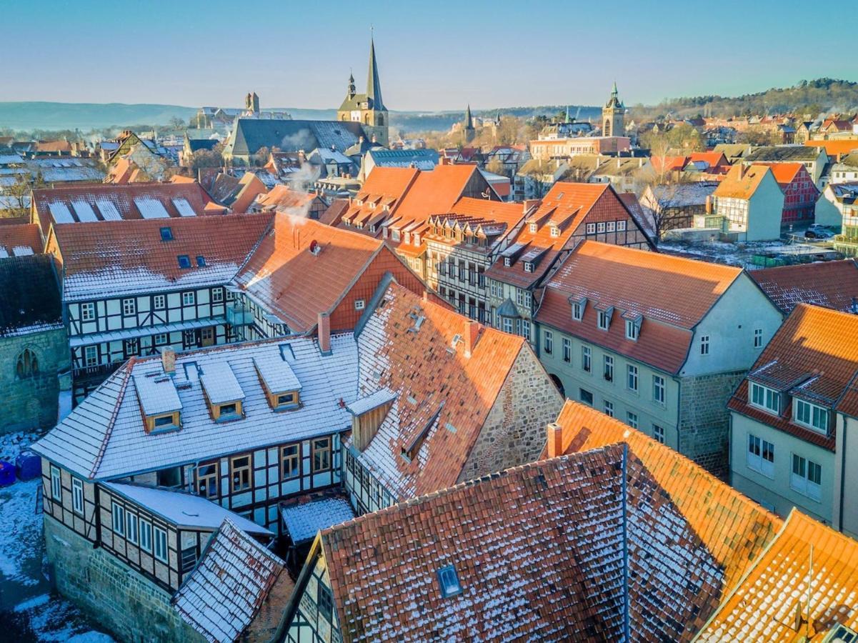 Himmlischer Hof - Juwel Von 1477, Terrasse, Kamin, P, Oeko, Denkmal 奎德林堡 外观 照片