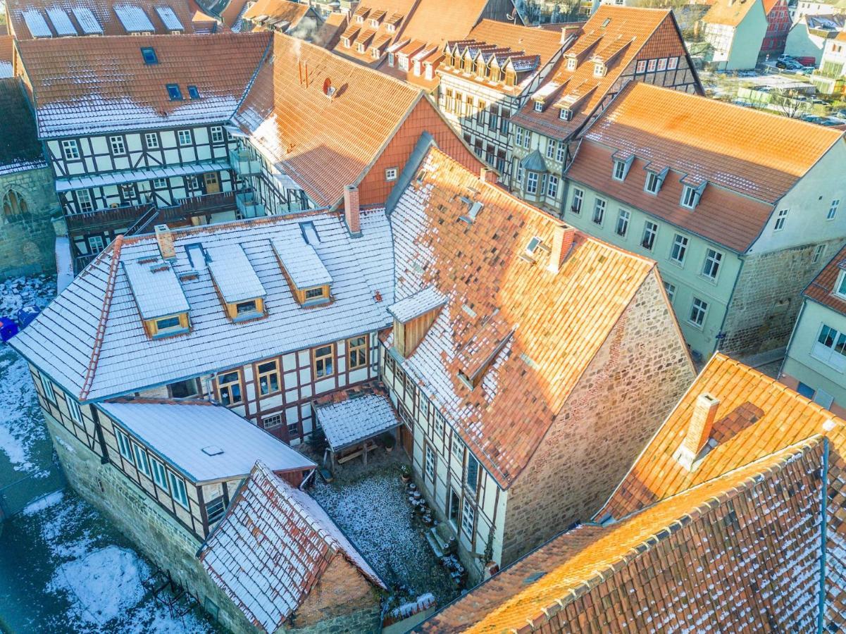 Himmlischer Hof - Juwel Von 1477, Terrasse, Kamin, P, Oeko, Denkmal 奎德林堡 外观 照片